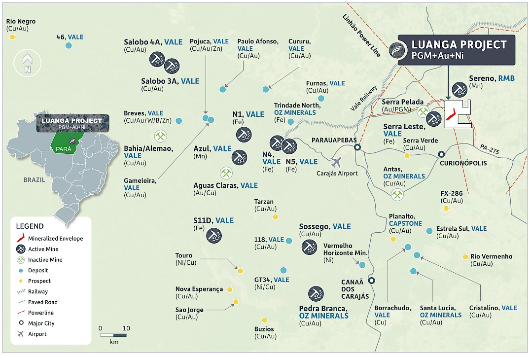 Luanga PGM+Au+Ni Project Infrastructure